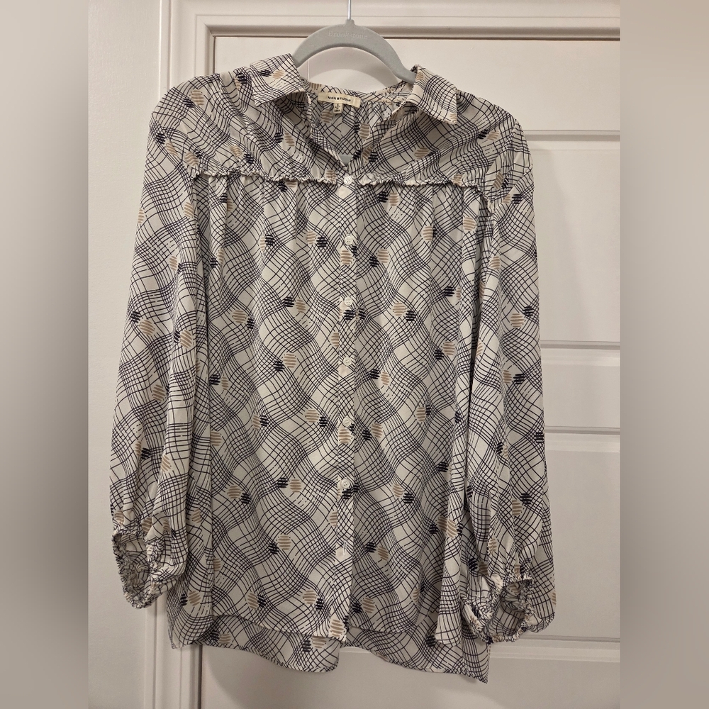 Max Studio Stylish Black and White Women's Top